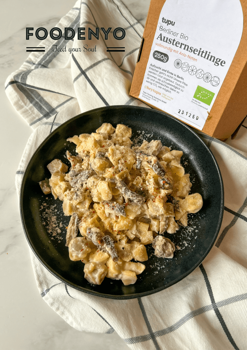 Creamy Mushroom Tortellini by @foodenyo